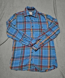 Mens Brax Dries Feel Good Plaid Light Flannel Button Up Shirt Blue/Red Size S - Picture 1 of 6
