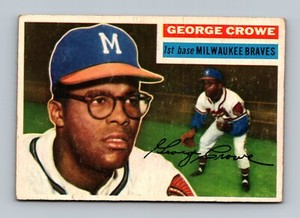 1956 Topps #254 George Crowe VGEX-EX Milwaukee Braves Baseball Card
