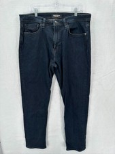 Revtown Decade Denim Mens Sharp Blue Dark Wash Jeans Straight Leg Size 35x32