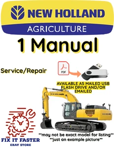 NUEVO HOLLAND EC215 EXCAVADORA DE ORUGAS MANUAL TALLER REPARACIÓN PDF USB - Imagen 1 de 2