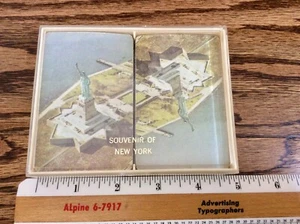 Vintage Spielkartenspiel Pack Box Souvenir of New York Freiheitsstatue Hergestellt in den USA - Bild 1 von 8