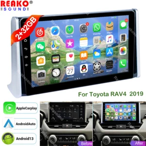 2+32GB For Toyota RAV4 2019 Android 13 For Apple Carplay Car Radio GPS Stereo BT - Picture 1 of 15