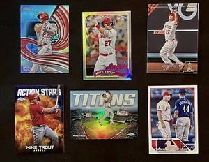 2023 Topps Chrome 5 Card MIKE TROUT Lot, Strokes-TITANS ALL SP Lot Angels - Picture 1 of 1