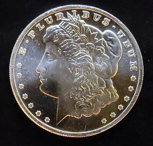 Morgan Design US Mint Eagle Liberty Bullion-999 Silver 1 Oz Ounce Art Coin Round - Picture 1 of 2