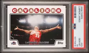 LeBron James 2008-09 Topps #23 Chalk Toss Iconic PSA 10 GEM MINT Cavs Lakers - Bild 1 von 2
