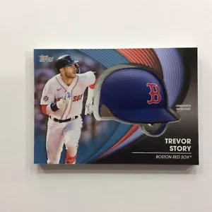 2022 Topps Update BH-TS Trevor Story Boston Red Sox Blue Parallel Batting Helmet - Picture 1 of 2