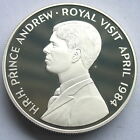 Ascension 1984 Royal Visit 50P Piedforts Silver Coins,Proof