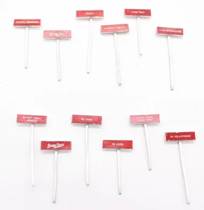 Lot Of 12 O Scale Burma Shave Signs (Metal) For Model Railroad Layout - Picture 1 of 5