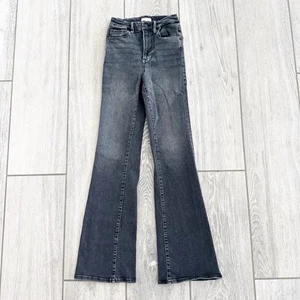 Pantalones de mezclilla Good American Always Fits acampanados negros tiro alto talla 00-4 - Imagen 1 de 7