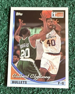 CALBERT CHEANEY - INDIANA - 1993-94 TOPPS DRAFT PICK ROOKIE CARD # 250 - BULLETS - Image 1 of 3