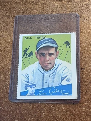 1977 Dover Publications 1934 Goudey Big League переиздание жевательной резинки No 21 Билл Терри - Изображение 1 из 4