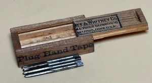 Vtg Set of 4  Pratt & Whitney Co 1/8 - 40 NC Plug Hand Taps Original Wooden Box - Picture 1 of 9