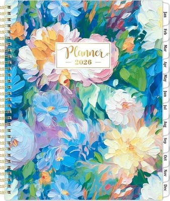Floral 2026 Planner Daily Weekly and Monthly, Jan 2026 - Dec 2026, 8.5" x 11" - Image 1 of 4