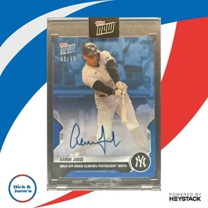 Topps Now 2021 Aaron Judge automático azul 42/49 #895B New York Yankees - Imagen 1 de 10