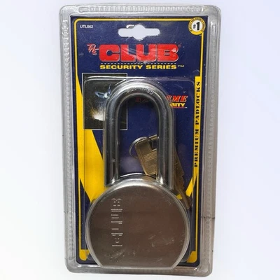 HUGE THE CLUB SECURITY SERIES LONG PADLOCK UTL862 Solid Hardened Steel Body - Image 1 of 3