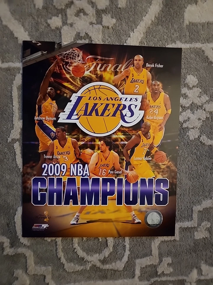 Archivo de fotos NBA Los Angeles Lakers 2009 NBA Champions compuesto foto 8x10 Foto 1 de 1