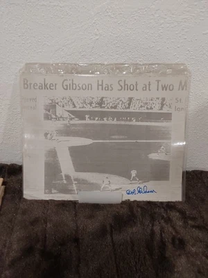 BOB GIBSON AUTOGRAPHED 8X11 PHOTO NICE ST. LOUIS CARDINALS - Image 1 of 2