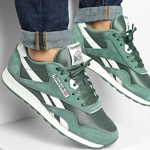 Zapatillas clásicas de gamuza y nailon para hombre Reebok todas las tallas cuero verde RCNYG1 - Imagen 1 de 12