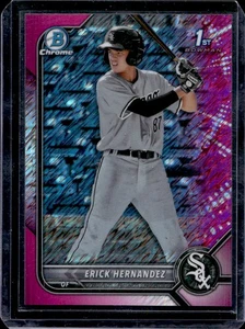2022 Bowman Chrome Erick Hernandez Pink Shimmer Refractor 1st #120/199 - Picture 1 of 2