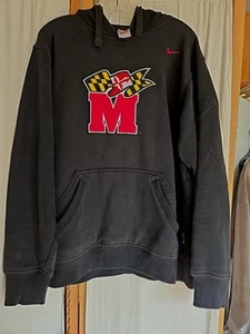 Team MARYLAND Terrapins Hoodie BLACK NIKE M - Picture 1 of 4