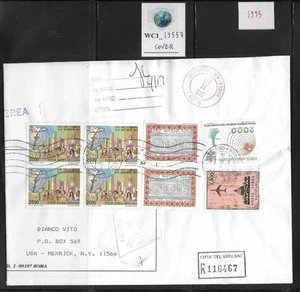 WC1_13557. VATICAN. Richly franked 1995 cover to the USA. - Picture 1 of 1