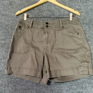 Dakota Blue Womens Shorts Grey Size 10 Bermuda Pockets Cotton Blend - Picture 1 of 15