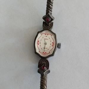 Orologio da polso vintage russo filigrana donna carica manuale metallo Chaika 17 gioielli - Foto 1 di 7