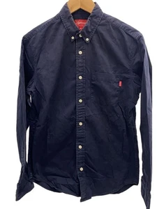 Supreme Long Sleeve Shirt/S/Cotton/Nvy/Plain - Picture 1 of 6