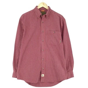 Vintage Timberland Men Shirt Lumberjack Flannel Red Check Ok0 Size M - Picture 1 of 10