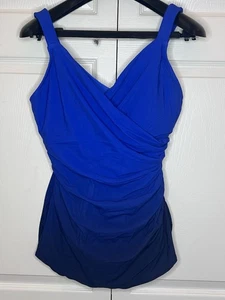 Costume da bagno Lands' End coppa D sottile controllo pancia resistente al cloro gonna - Foto 1 di 12