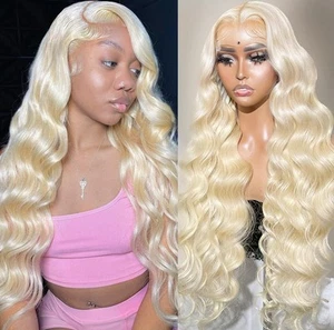 Alimubi 613 hair 30” Human Hair 200 Density Body Wave Blonde Wig - Picture 1 of 10