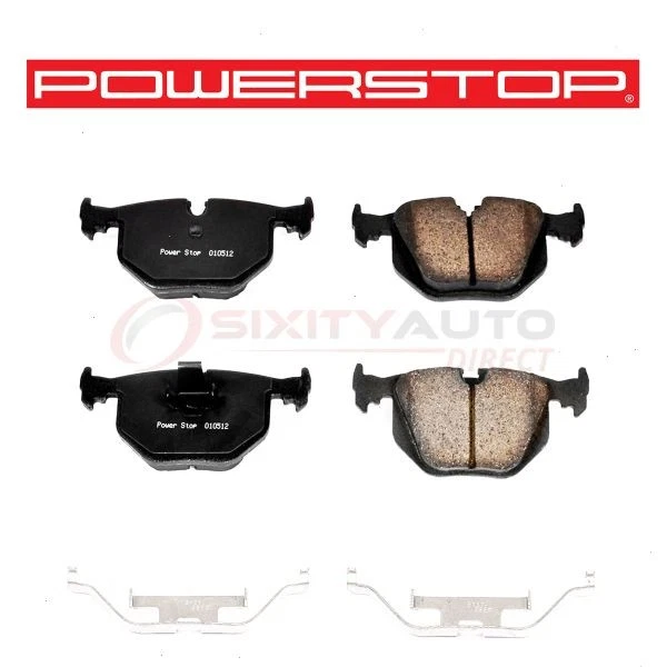 PowerStop Rear Disc Brake Pad & Hardware Kit for 2001-2005 BMW 330Ci - do - Imagem 1 de 4