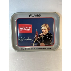 Coca-Cola Gedenktablett 24th Collectors Club Convention Frau am Bootsrad - Bild 1 von 5