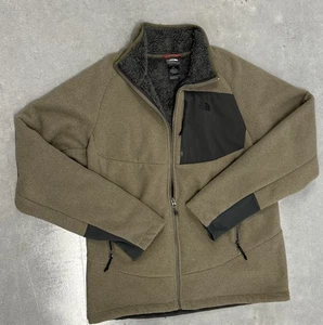 The North Face Men's Brown Fleece Jacket Full Zip Sherpa Lined Size L - Picture 1 of 4