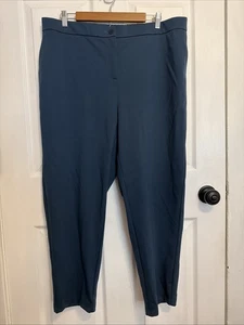 Eileen Fisher Woman Flex Tencel Ponte Slouchy Ankle Pant Storm Blue Size XL - Picture 1 of 7