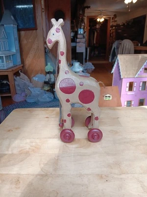 JUGUETE TIRADOR JIRAFA MADERA DE COLECCIÓN. 1129 Foto 1 de 4