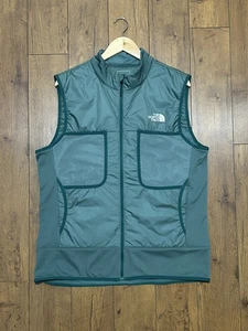 The North Face Mens Winter Warm Pro Gilet Size Large Green Full Zip  C73 - Picture 1 of 11