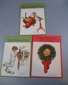 3 Vintage Hallmark Christmas Cards “The Norman Rockwell Collection” 8.5" x 6" - Picture 1 of 13