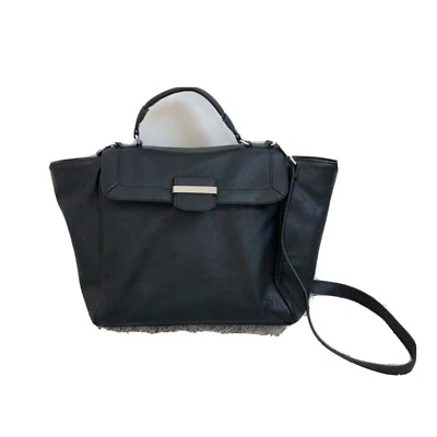 NEW Mossimo Large Peppled Vegan Faux Leather Tote Crossbody Solid Black Bag - Image 1 of 4