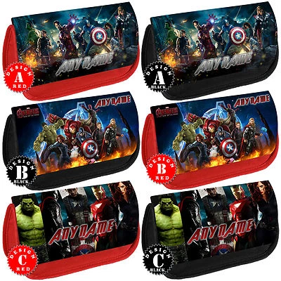 AVENGERS personalisiertes Federmäppchen Tasche Superheld Comic Schule beliebiger Name cooles Geschenk