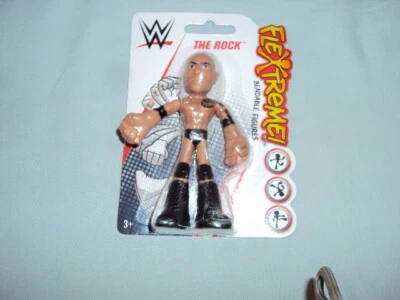 WWE "THE ROCK" FLEXTREME Bendable Figures AEW NXT Wrestling Mattel NEW F963 Foto 1 de 4