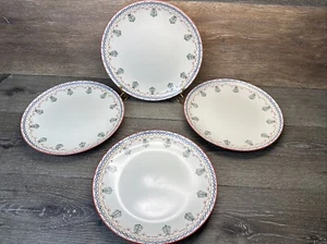 West Elm Scandi Forest Hand Painted Stoneware Dinner Plates 10" Set of 4 - Picture 1 of 9