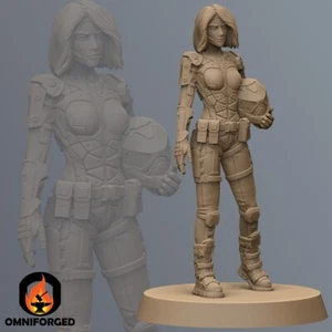 Mini proxy Cyberpunk NeonShadow Commando miniatura impresa en 3D de resina - Imagen 1 de 2