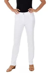 Jeans pantaloni Zac & Rachel Millennium $60 con elastico donna 18 bianco LNC - Foto 1 di 3