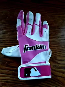 Pink Franklin Youth Leather Batting Glove Right Hand - Size Small - Picture 1 of 3