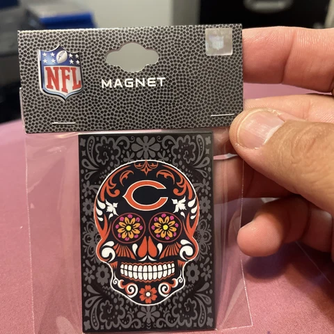 Chicago Bears Sugsr Skull Magnet 2x3 Aminco NFL Cover