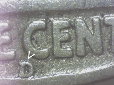 1936-D BUFFALO NICKEL RPM D OVER D VERY FINE OBVERSE SCRATCH   VB-225 - Image 1 of 3