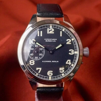 Vintage Wristwatch Buren A.G. WW2 Military Style Men's Watch Swiss Made Serviced - Image 1 of 4