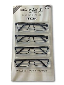 4 Pack FG Xtra sight Axton BRN +1.25 readers NEW! - Picture 1 of 1