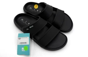 Reef OASIS DOUBLE UP Men's NEW Slide Sandal All Black US Size 7 - Picture 1 of 6